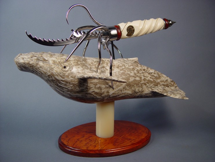 "Pacifica" sculptural fantasy knife by Jay Fisher