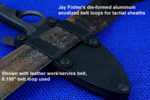 Jay Fisher's tactical sheath accessories: leather belt mount