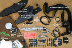 "Ari B'Lilah" counterterrorism knife, detailed ensemble parts identification
