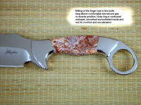 Example of milling for finger hole in handle: "Bulldog" tactical combat knife