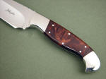 Rare Honduras Rosewood Burl on "Alegre EL" handmade custom knife by Jay Fisher