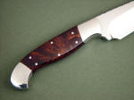 Honduras Rosewood Burl on "Alegre EL" handmade custom knife handle