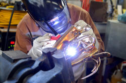 "Antheia" welding bronze castings with Gas Tungsten Arc Welding high purity process