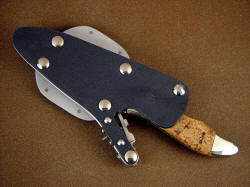"Callisto" sheathed view, front size, with horizontal conversion plate. Sheath mouth is actually wider than the plate. 