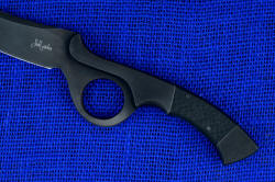 "Celery" tactical counterterrorism, combat knife, elliptical finger ring, fully sculpted front bolster
