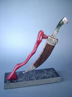 "Desert Wind" shown with knife in sheath for another display option.