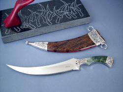 "Desert Wind" knife, sheath, stand. I enjoyed making this beautiful piece. Thank you for enjoying it with me!