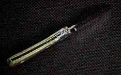 "Gemini" liner lock folding knife: inside edgework, filework detail