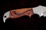 Kingwood knife handle on "Hooded Warrior" with 304 Stainless steel bolsters