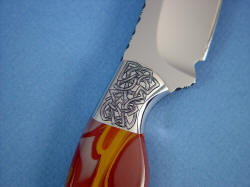 "Izanagi" reverse side front bolster engraving detail.