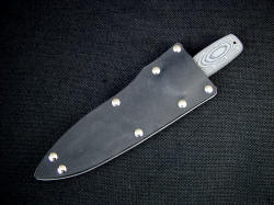 "Lynx" sheathed view. Deep sheath is one of the most durable combat tactical sheaths made.