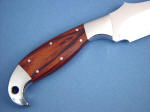 Kingwood hardwood on custom handmade knife "Mercator" by Jay Fisher