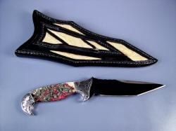 "Mercury Magnum" reverse side view: note Elephant skin inlays on rear of sheath