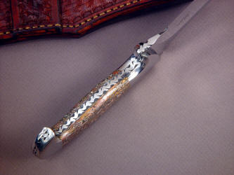 "Mercury Magnum" inside handle tang detail. Note fully tapered tang for good balance, deep quilions for handle security