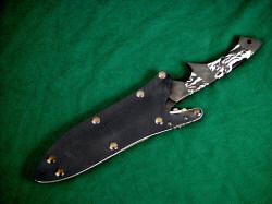 "Minuteman" sheathed view. Knife is positively locked into combat grade sheath