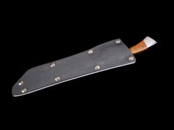 "Nightwind" sheathed view. Long blade is well protected in deep kydex thermoformed knife sheath