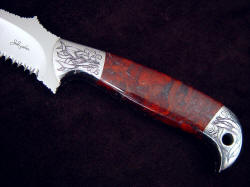 "PJLT Dragon" obverse side handle detail. PJLT is a fine design, very comfortable and useable as well as beautiful