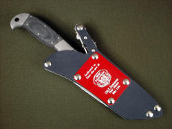 "PJST" sheathed view. Sheath is positively locking and waterproof, flashplate is removable for retirment honor and display