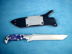 "PJ" Pararescue style collector's knife with gemstone handle