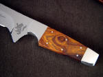 Desert Ironwood handle scales on Paraeagle, a tactical combat and rescue knife