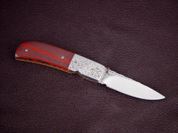 "Polaris" liner lock folding knife, reverse side view