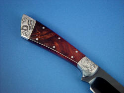 "Rio Grande" reverse side handle detail. Handle scales are bedded and sealed, pins are zero clearance stainless steel