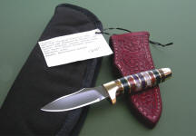 Jay Fisher's "Sandia" pattern knife, Circa 1985-1990, obverse side view