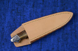 "Thuban" PSD sheath, vertical, untreated, undyed leather shoulder, for wear under expensive suit jacket