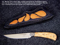 The "Marfak" is a great small knife with a serious point great for game or fish