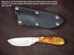 Muleshoe, Fine gemstone handled custom knife, guide knives, D-2 Nickel silver, kydex