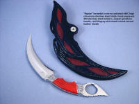 "Raptor" double edged kerambit art, collector's knife