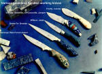 Custom Handmade Knives, gemstone handled knife selection, fine working knives