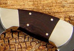 African Blackwood hardwood knife handle with nickel silver