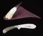 Amaranth (Purpleheart) Custom knife stand with horn