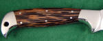 Black Palm Wood on fine custom handmade knife handle