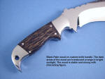 Black Palm wood on custom handmade tactical knife by Jay Fisher