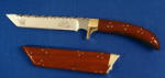 Bloodwood Exotic Wood Custom knife handle, hard sheath