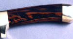 Cocobolo hardwood hidden tang knife handle