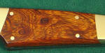 Desert Ironwood custom knife handle, brass fittings