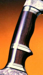 Madegasscar Rosewood Custom Knife Handle, Brass Fittings