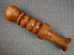 Peach tree wood turning by Etienne. Note beautiful tight figure of this wood