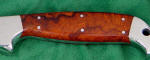 Thuya burl hardwood knife handle