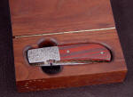 Custom knife case in Walnut, with brass pique work